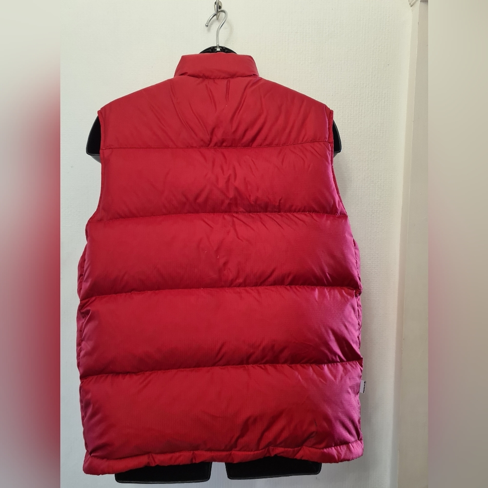 Quiksilver red down filled body warmer size large puffer gilet jacket - Picture 5 of 11
